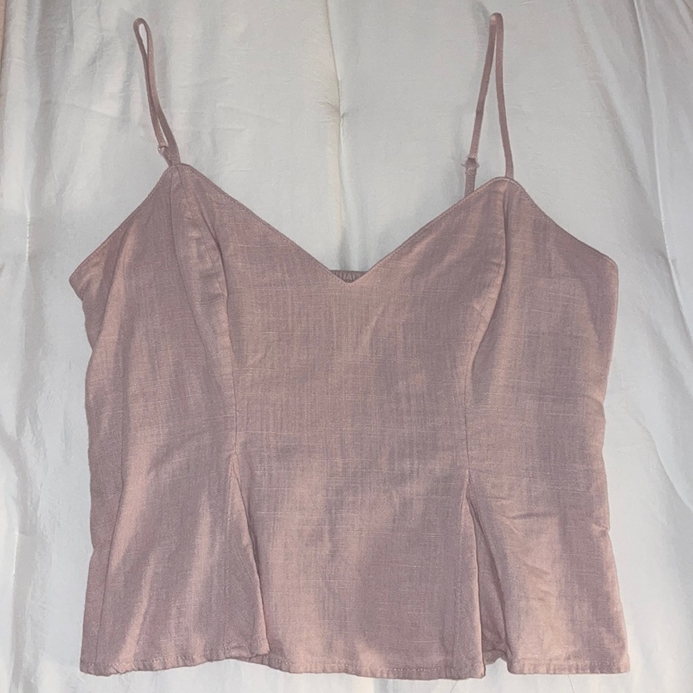 Express Mauve Pink Satin-Look Spaghetti Strap Cami